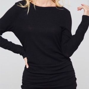 Brushed Soft Cinched Side Top